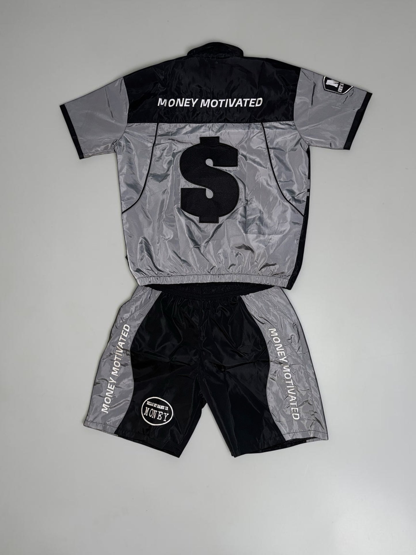 Black & Grey Short Sleeve Track