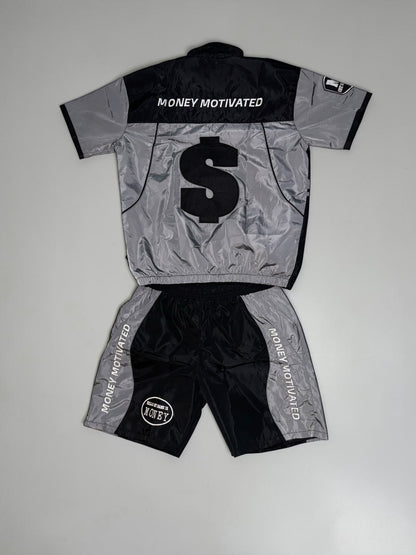 Black & Grey Short Sleeve Track
