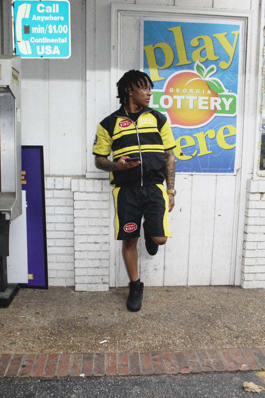 Black & Yellow Short Sleeve Track