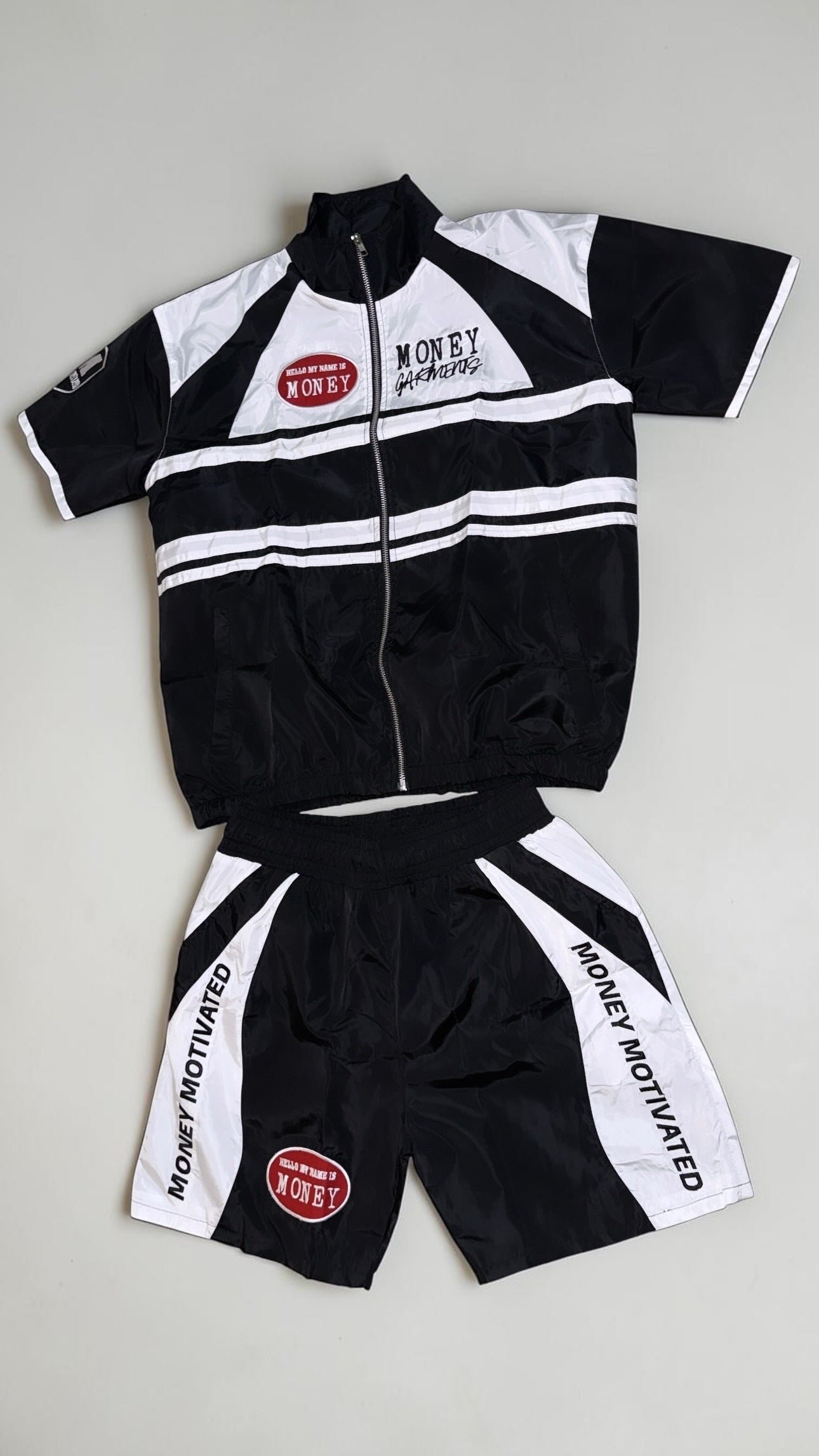 Black & White Short Sleeve Track
