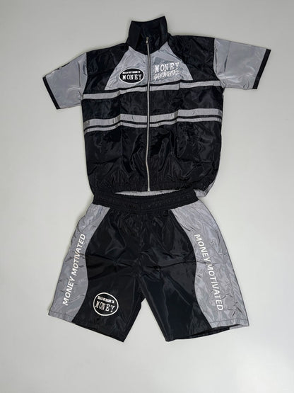 Black & Grey Short Sleeve Track